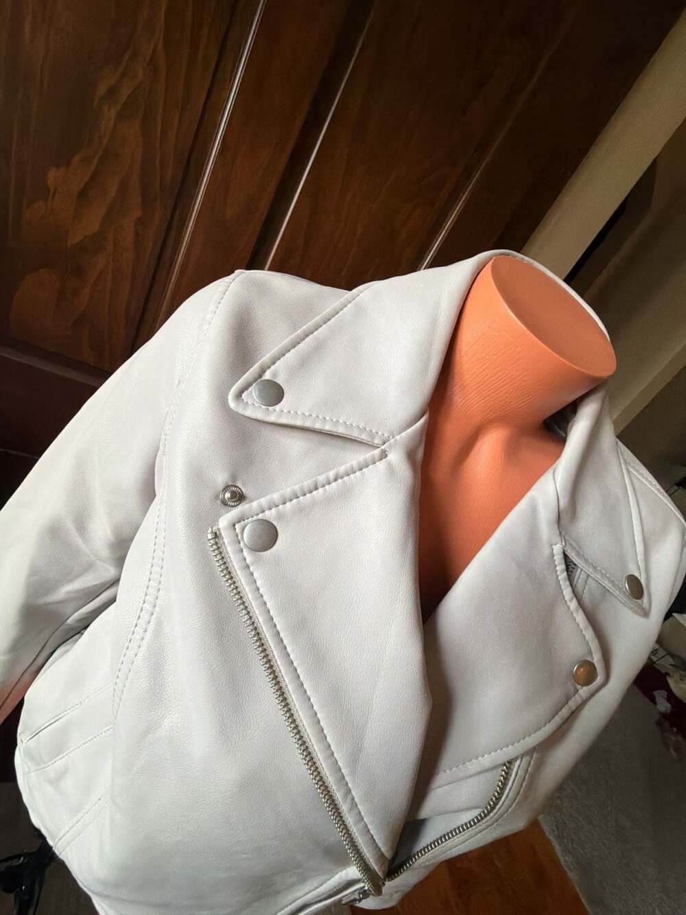 Express Women's Faux Leather Moto Biker Jacket, Size Medium - Picture 6 of 15